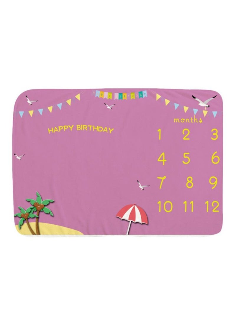Pink Baby Milestone Blanket