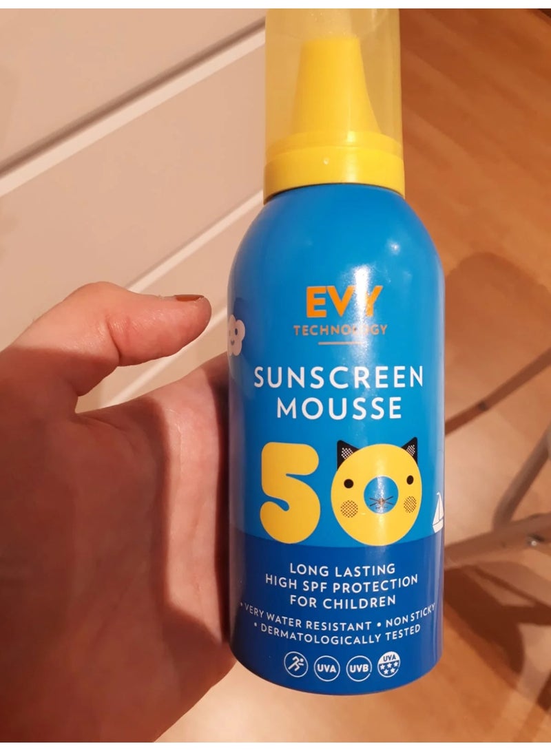 Evy Technology Sunscreen Mousse Kids Longlasting High SPF50 Protection for Children 150ml - Image 2