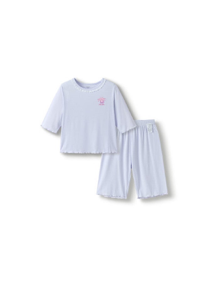 Balabala Mall Same Style Kids Pajama Set - Summer Boys & Girls Homewear, Air-conditioning Outfit, Lightweight Short Sleeve Set For Indoor/outdoor Wear - Image 1