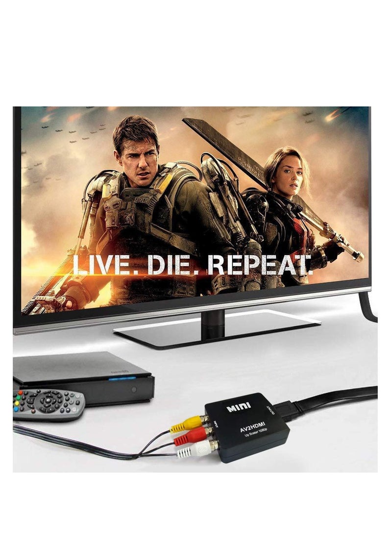 Generic RCA to HDMI Converter, 1080P AV to HDMI RCA Composite CVBS Video Audio Converter Adapter  - Image 2