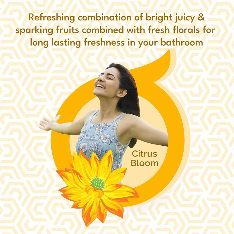 Odonil Gel Pocket - Citrus Bloom - 10g | Infused with Essential Oils | Germ Protection | Lasts Up to 30 days | Air Freshener for Bathroom and Toilet - Image 2