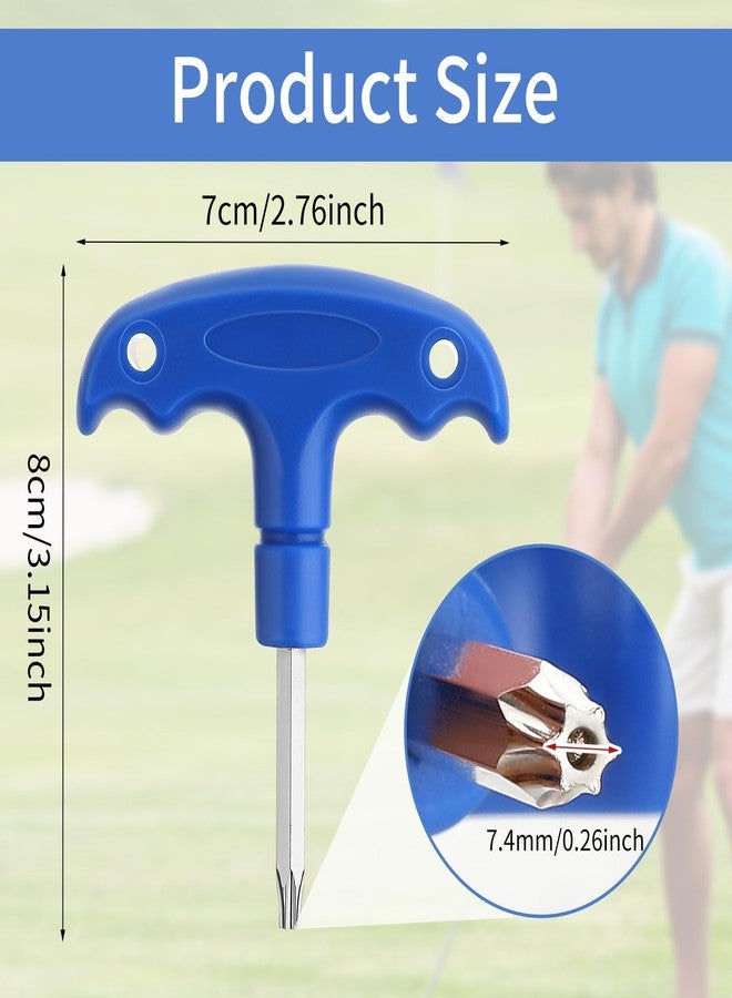 Sliverdew Golf Club Wrenches Tools Golf Torque Wrench Golf Head Adjustment Tool Stainless Steel Golf Club Driver Torque Tool with Plastic Handle, T20, Blue - Image 2