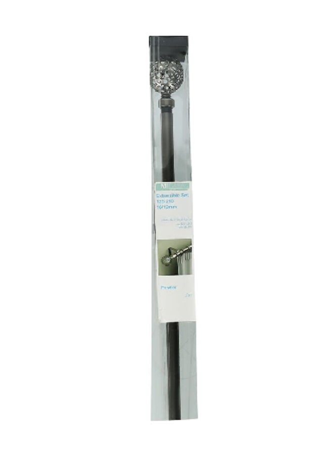 Micasa Finely Crafted Classic Stylish Extendable Ball Curtain Rod Pewter 120-210 cm SACO.MP.16YB131.120.PE  - Image 1