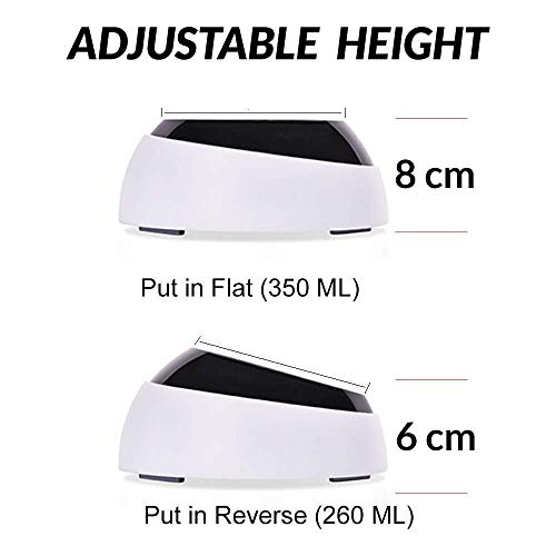 POODLES Adjustable Angle 15 Degree Tilt Food and Water Feeding Bowl for Dogs, Cats Easy to Clean Bowl. (Dual Bowls) - Image 2