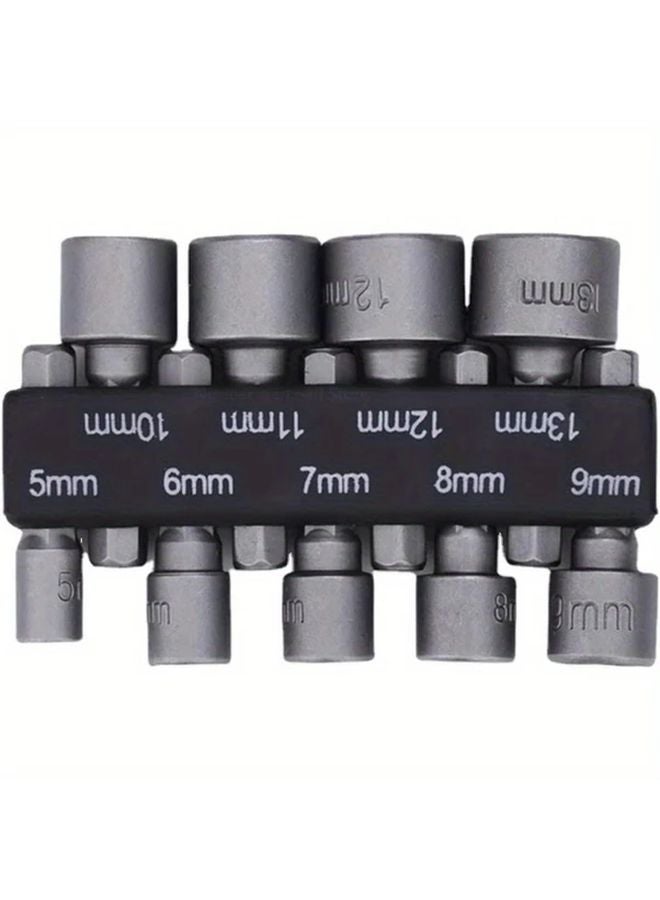 18 Piece Hex Socket Set Nut Driver Screwdriver Bit Tool Kit 5mm 13mm Chrome Vanadium Steel - Image 3