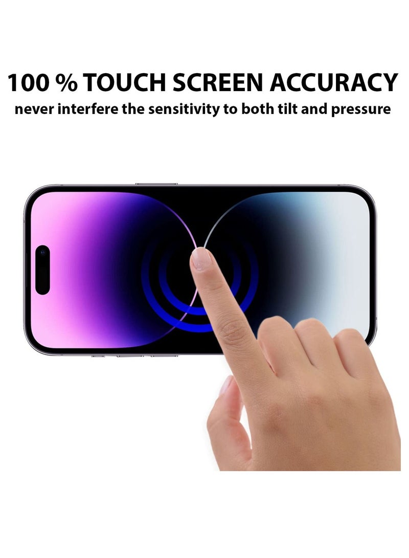 BORTONY Screen Protector Compatible for iPhone 14 Pro Max [6.7 Inch] Full Coverage 9D Tempered Glass Film For iPhone 14 Pro Max Clear/Black - Image 5