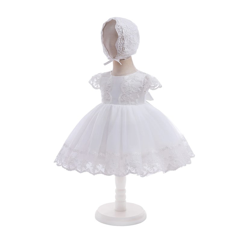 DPKM Baby Girls Christening Dress Newborn Flower Embroidered Baptism Gown Outfits Infant Blessing Dresses - Image 3