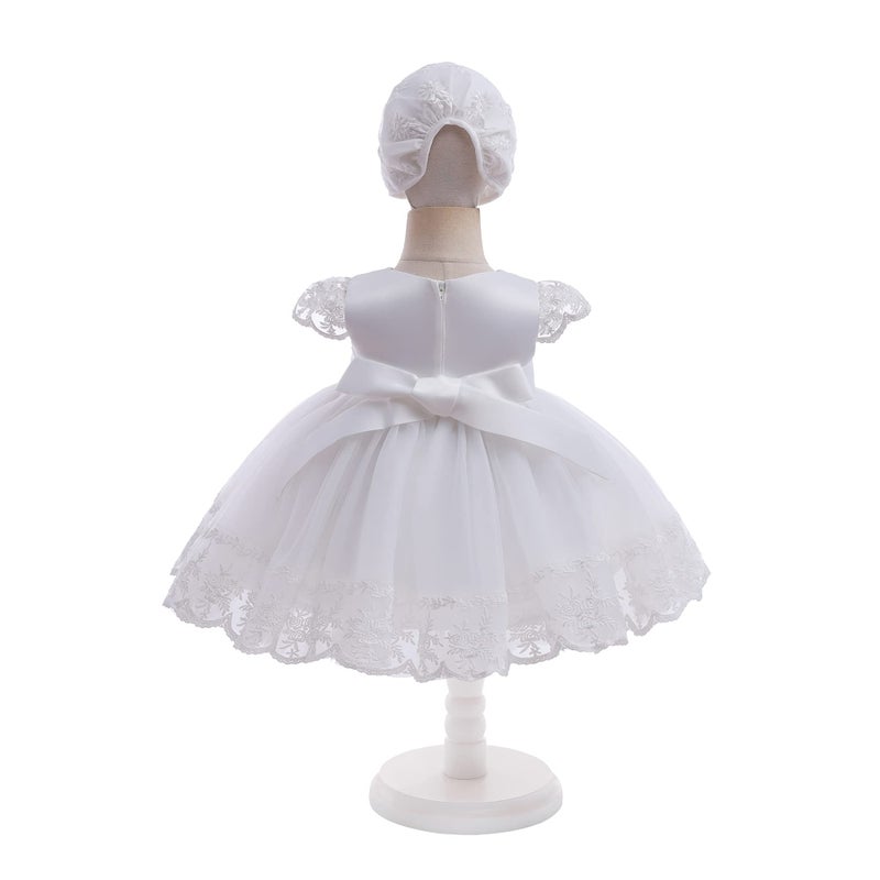 DPKM Baby Girls Christening Dress Newborn Flower Embroidered Baptism Gown Outfits Infant Blessing Dresses - Image 4
