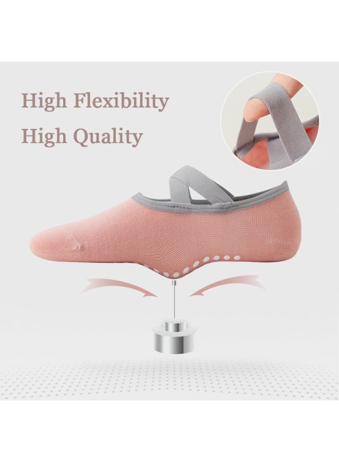 Magic Park 5 Pairs Non-Slip Yoga Socks Pilates Grip Socks for Women Yoga Socks for Pilates,Yoga, Ballet, Dance - Image 3