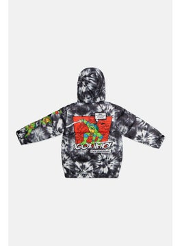 nickelodeon Toddlers Boy Tie Dye Puffer Jacket, Black  - Image 2