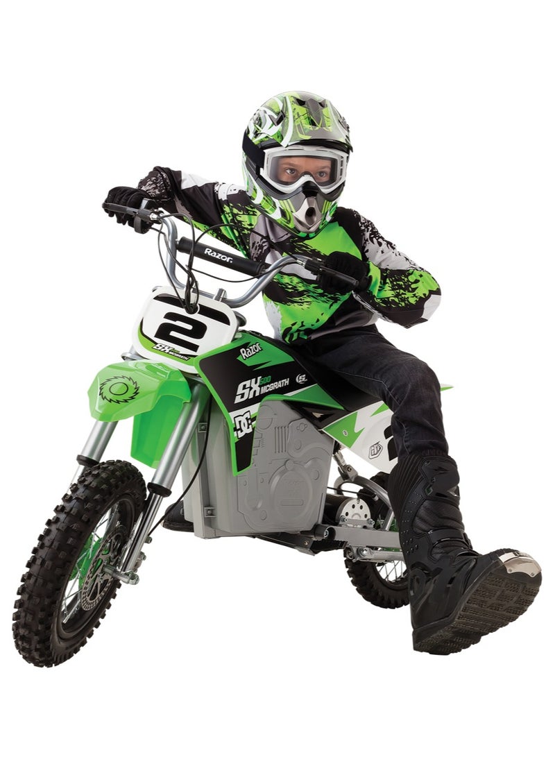 Razor Motorbike Dirt Rocket SX500 McGrath - Green | Kids Ages 14 Years+ | Speeds up to 14 Mph (22 Km/H) with up to 40 minutes of Continuous Use Multicolour - Image 2