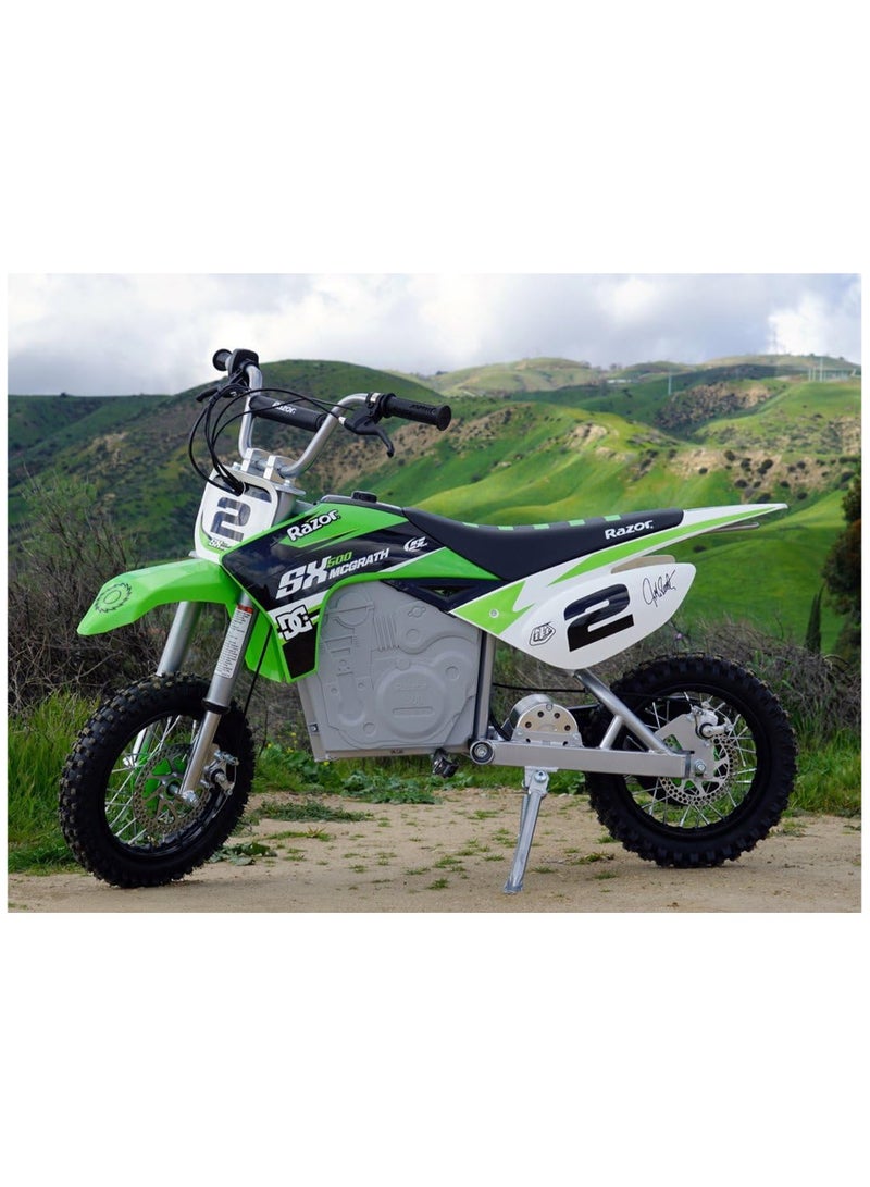 Razor Motorbike Dirt Rocket SX500 McGrath - Green | Kids Ages 14 Years+ | Speeds up to 14 Mph (22 Km/H) with up to 40 minutes of Continuous Use Multicolour - Image 3
