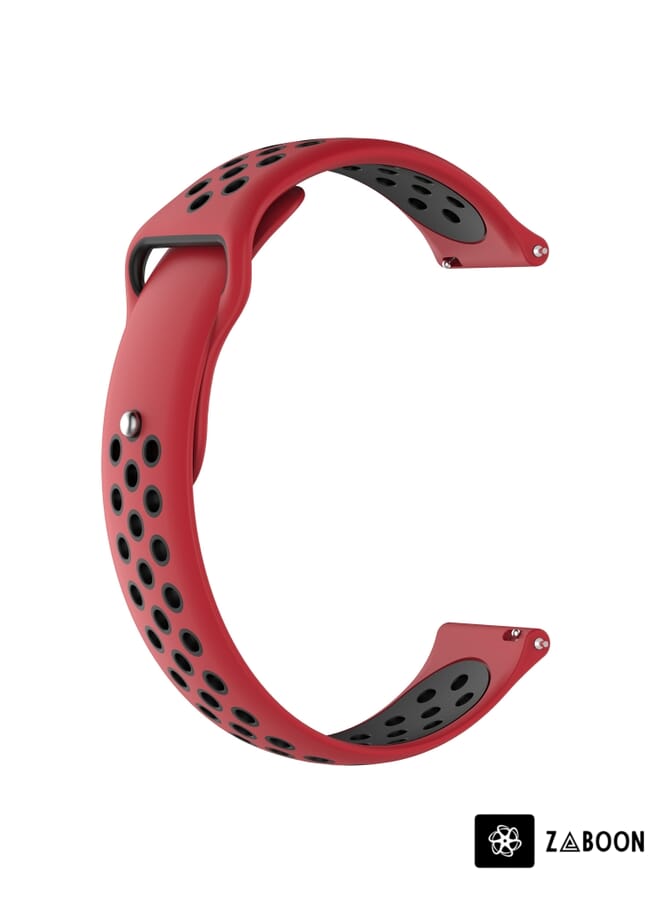Zaboon Double Colour Silicone Sport  for Huawei Watch Series 1 18mm(Red Black) - Image 2