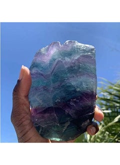 Zenkeeper Zenkeeper 1 Lb Large Rough Fluorite Stone Raw Fluorite Crystal Stone Natural Rainbow Fluorite Purple Fluorite Green Fluorite Crystal Stone Mineral Specimen Gemstone Healing Crystals and Stones  - Image 3