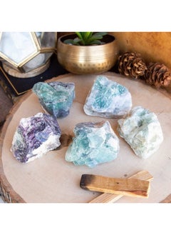 Zenkeeper Zenkeeper 1 Lb Large Rough Fluorite Stone Raw Fluorite Crystal Stone Natural Rainbow Fluorite Purple Fluorite Green Fluorite Crystal Stone Mineral Specimen Gemstone Healing Crystals and Stones  - Image 5