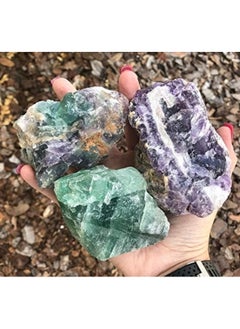Zenkeeper Zenkeeper 1 Lb Large Rough Fluorite Stone Raw Fluorite Crystal Stone Natural Rainbow Fluorite Purple Fluorite Green Fluorite Crystal Stone Mineral Specimen Gemstone Healing Crystals and Stones  - Image 4