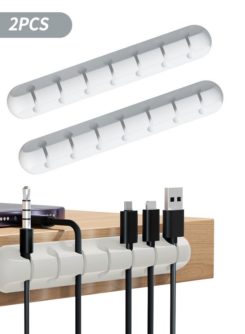 بيروي 2 قطعة مشابك إدارة الكابلات لكابلات الطاقة - كابلات USB - كابلات التلفزيون - الكمبيوتر - المنزل والمكتب - كابلات المكتب وغيرها.  - Image 1