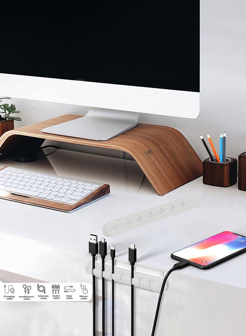 بيروي 2 قطعة مشابك إدارة الكابلات لكابلات الطاقة - كابلات USB - كابلات التلفزيون - الكمبيوتر - المنزل والمكتب - كابلات المكتب وغيرها.  - Image 5