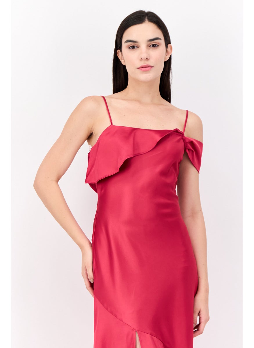 Lulus Women Plain  Maxi Dress, Pink  - Image 2