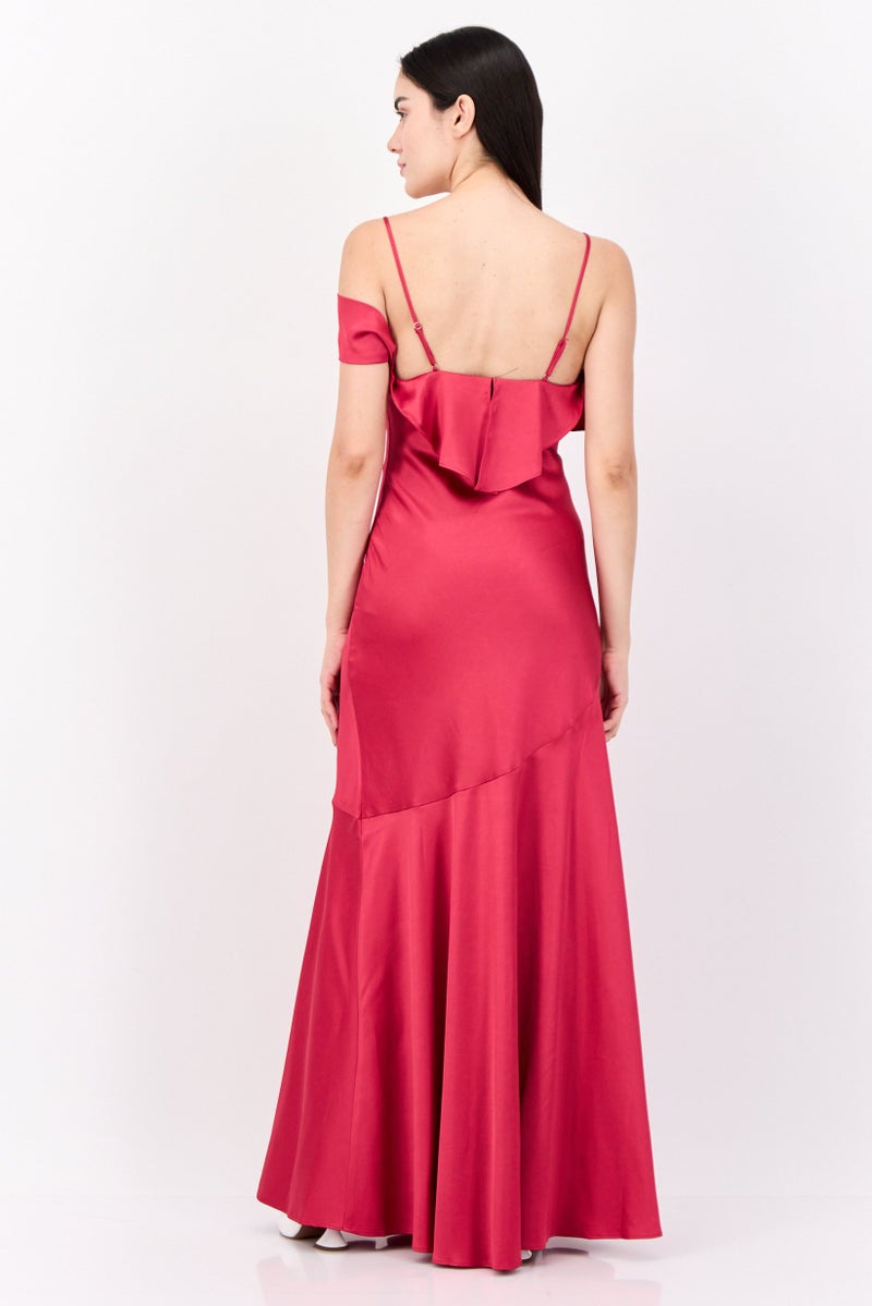 Lulus Women Plain  Maxi Dress, Pink - Image 4