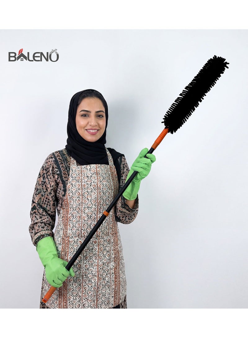 Baleno Handy Microfiber Duster with Extendable Handle, Flexible Dusting Head, 105 to 142 cm Telescopic Stick, Non-Scratch Cleaning Tool - Image 5