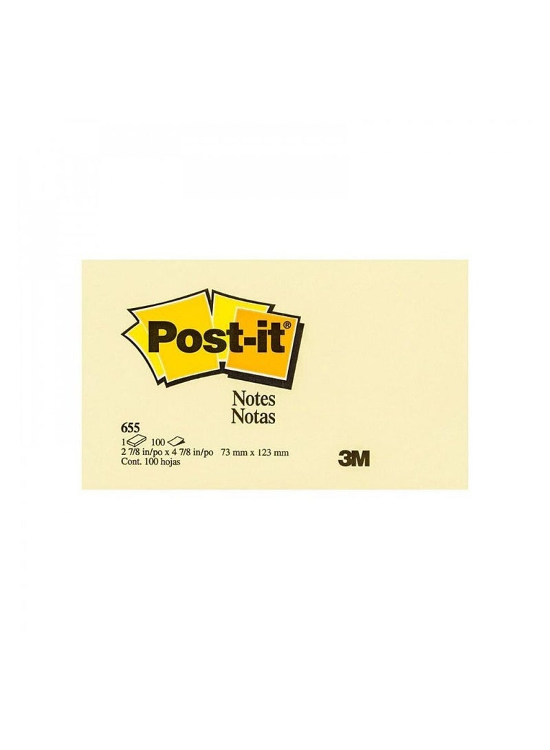 ثري ام ملصق ملاحظات اصفر بمقاس مم 127 مم 76