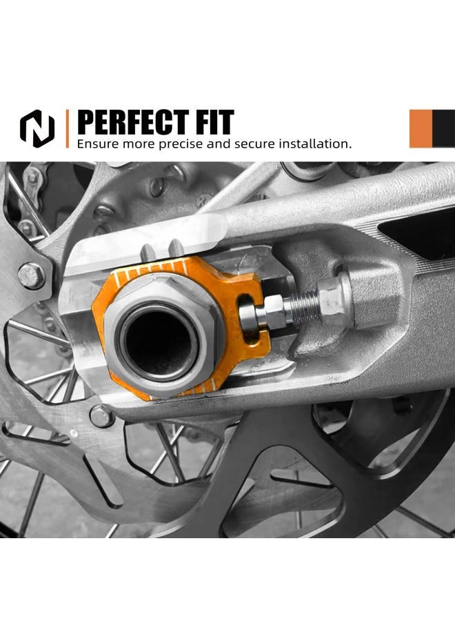 NICECNC Rear Chain Tensioner Axle Blocks Chain Adjuster Compatible with KTM 125-450 SX SX-F XC XC-F 2013-2022 250 SXF Factory Edition 2015-2016 450 SXF Factory Edition 2015-2016,See fitment - Image 2