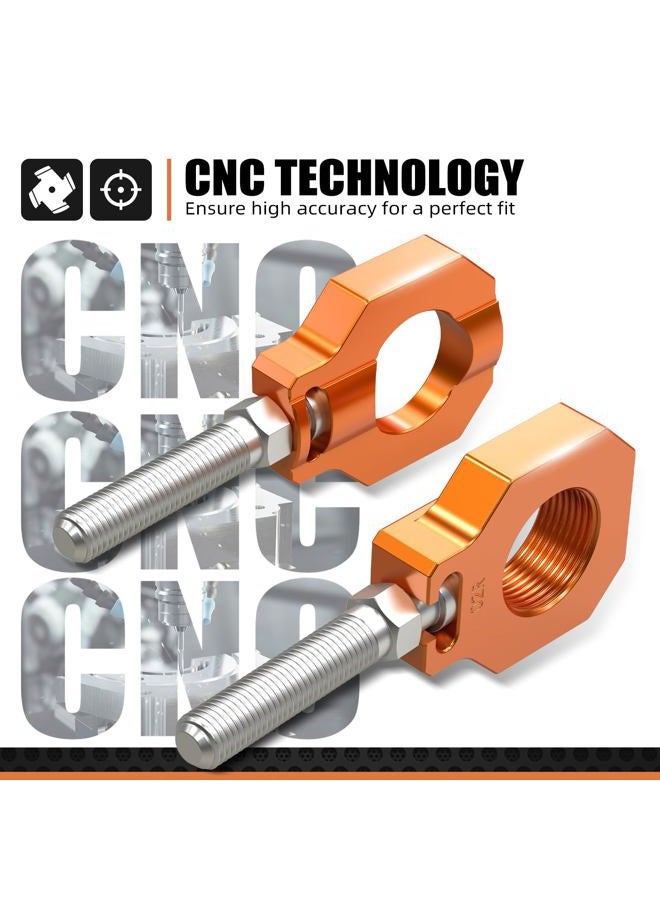 NICECNC Rear Chain Tensioner Axle Blocks Chain Adjuster Compatible with KTM 125-450 SX SX-F XC XC-F 2013-2022 250 SXF Factory Edition 2015-2016 450 SXF Factory Edition 2015-2016,See fitment - Image 4