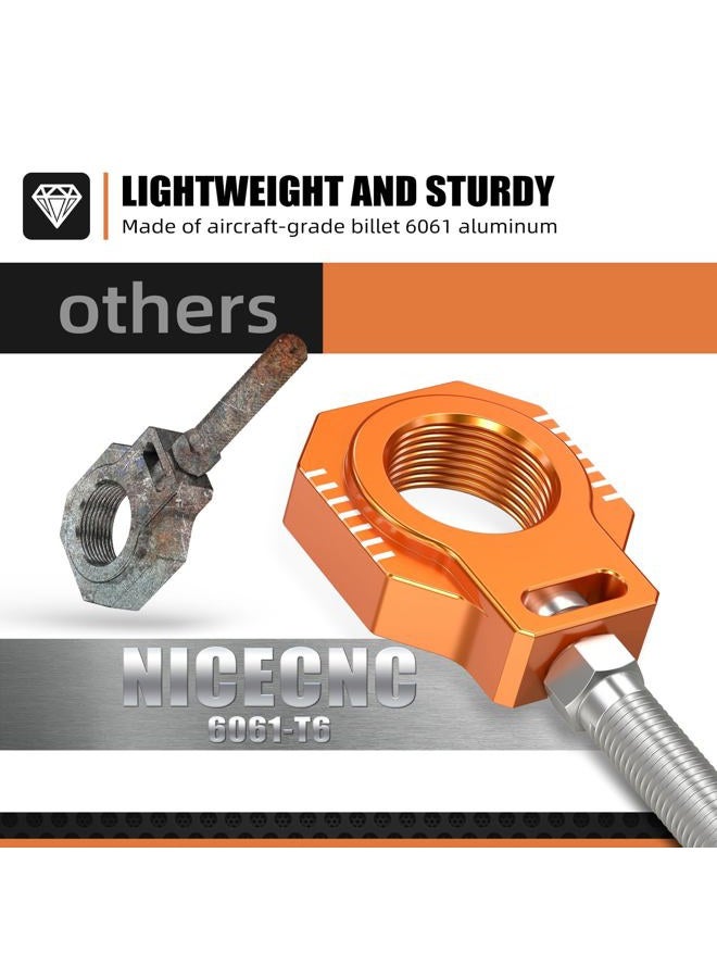NICECNC Rear Chain Tensioner Axle Blocks Chain Adjuster Compatible with KTM 125-450 SX SX-F XC XC-F 2013-2022 250 SXF Factory Edition 2015-2016 450 SXF Factory Edition 2015-2016,See fitment - Image 3