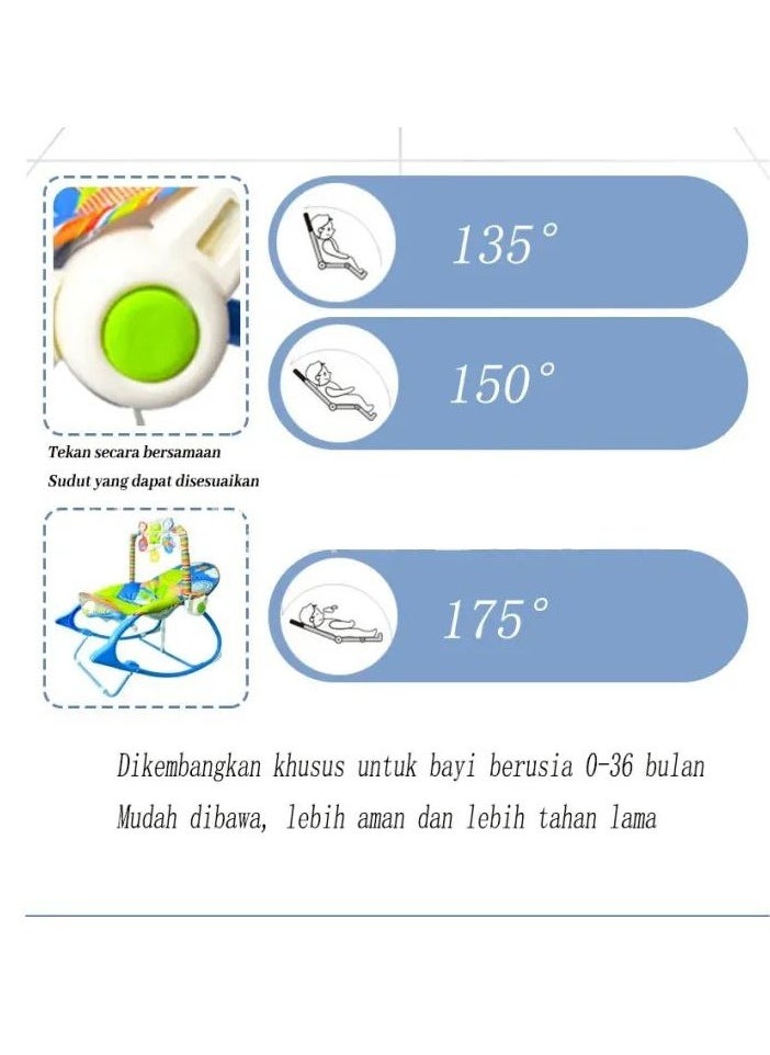 Generic - Electric automatic baby rocket chair bouncer baby music remote control bed chair rocking chair shaker swing couch bed table - Image 1