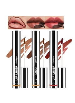 LuckNest 3 Colors Peel Off Lip Liner Tattoo Peel Off Lip Stain with Matte Finish Long Wear Tattoo Lip Liner Lipstick Long Lasting Waterproof Transferproof Highly Pigmented Color 
