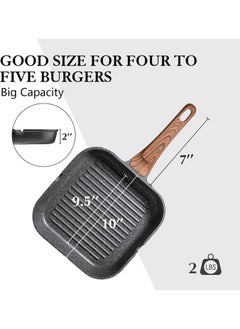 Nonstick Grill Pan for Stove Tops, Versatile Griddle with Pour Spouts, Square Big Cooking Surface, Durable Skillet Indoor & Outdoor Grilling, PFOA Free - pzsku/ZB2D94856C44CE5291B29Z/45/_/1721716666/4f29d33b-a314-48f1-b633-3cdae6222b26