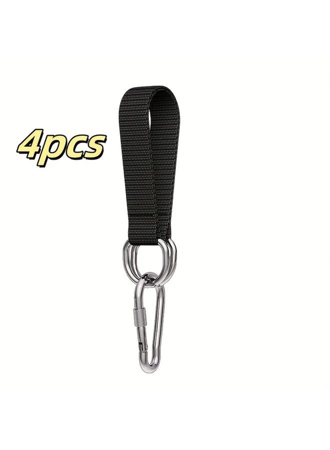 4pcs Heavy Duty Stainless Steel Hanging Straps With Metal Hooks For Swings Hammocks Outdoor Use - Image 1