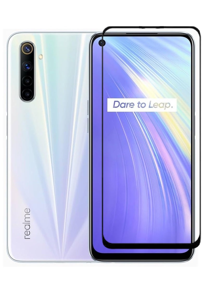 AINA Tempered Glass Screen Protector 5D Designed For Realme 6 Full Glue Edge to Edge Full Screen Coverage And Bubble Free - Image 1