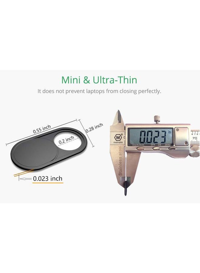 CloudValley Webcam Cover, 0.6 mm Ultra-Thin Metal Camera Cover for Laptop, MacBook Pro, MacBook Air, PC, Tablet, Mac, iPad, Webcam Cover, [2 Black+2 White] - Image 3