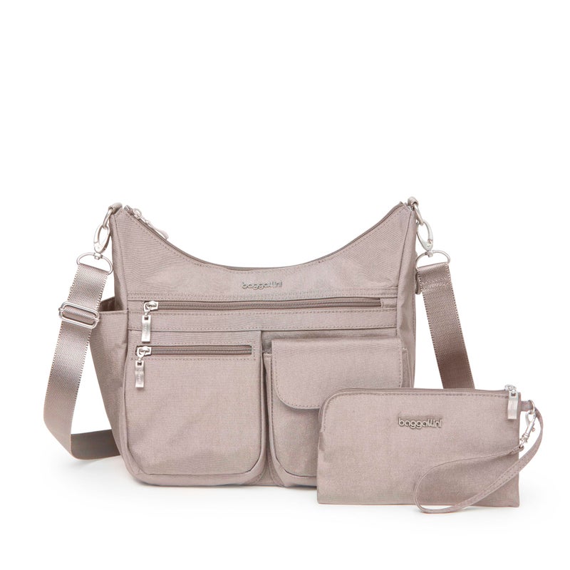 Baggallini Modern Everywhere Bagg - Water-resistant Lightweight Hobo Crossbody Bag for Women - Easy-Access Phone Pocket - Image 1