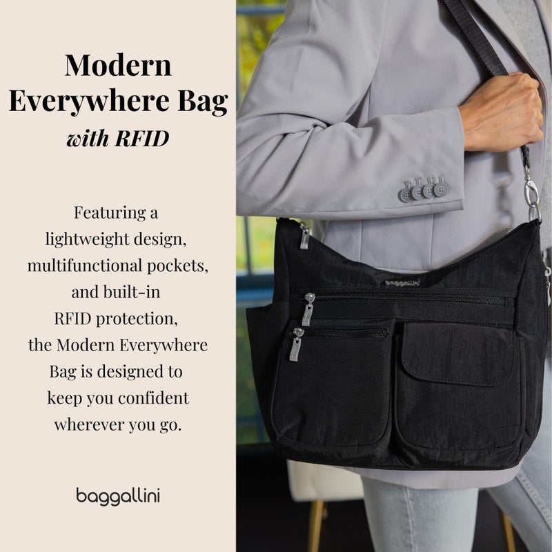 Baggallini Modern Everywhere Bagg - Water-resistant Lightweight Hobo Crossbody Bag for Women - Easy-Access Phone Pocket - Image 2