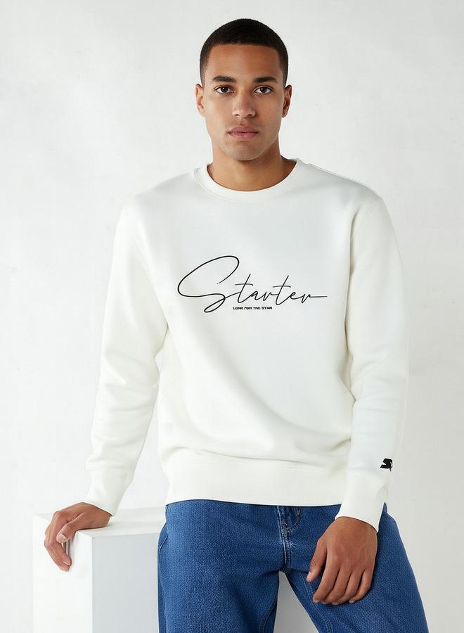 Starter Men Regular Fit Logo Print Sweatshirt - Image 2