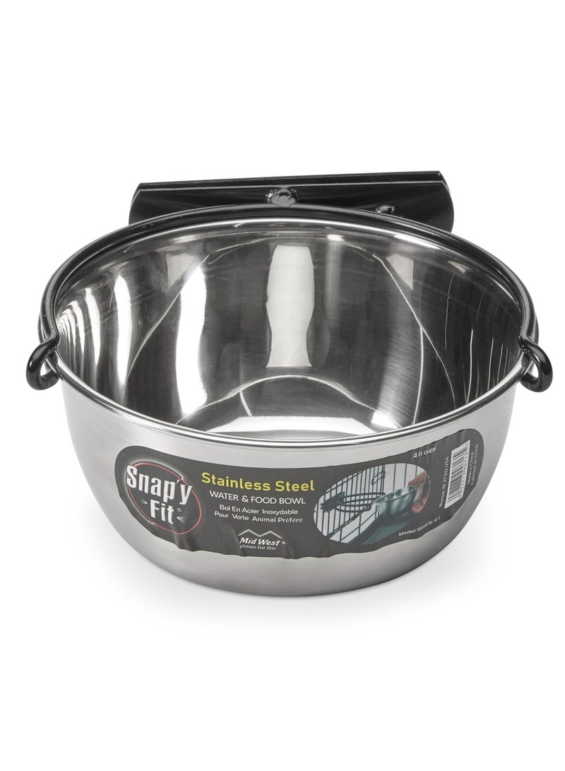 Midwest Snapy-Fit Stainless Steel Bowl, 1 Quart