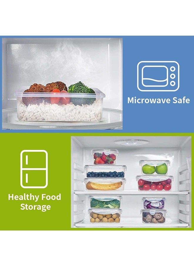 Hanayo 16 Pcs Food Storage Containers Set with Lids BPA-Free Airtight Containers for Pantry & Kitchen Organization Meal Prep Lunch Microwave Freezer and Dishwasher Safe(Black) - Image 5