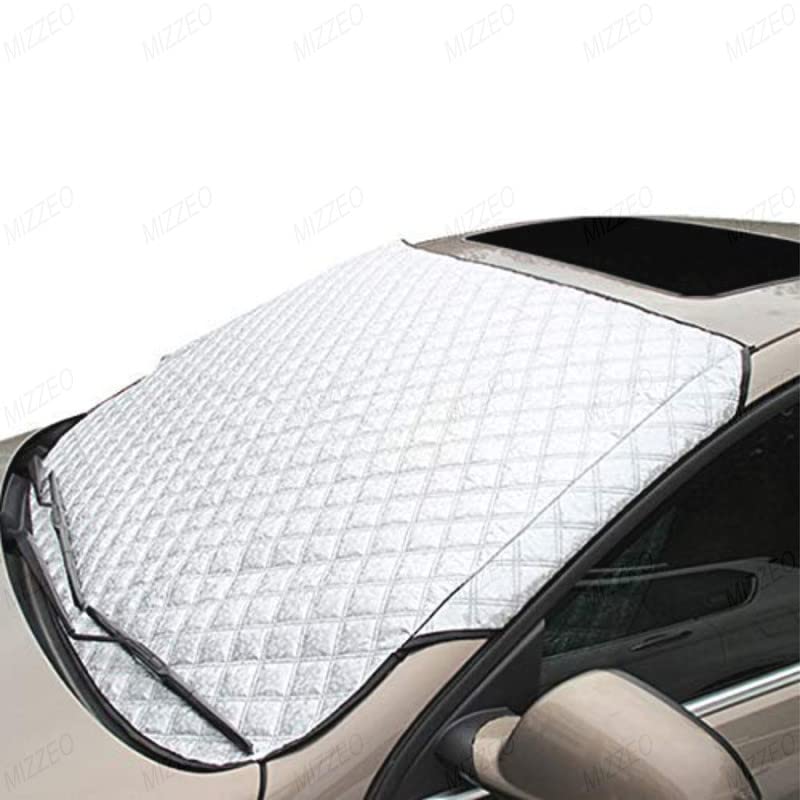 MIZZEO Foldable Car Windshield Sun Shade - Blocks UV Rays Sun Visor Protector (142x92) cm Compatible with Kia Sonet - Image 2