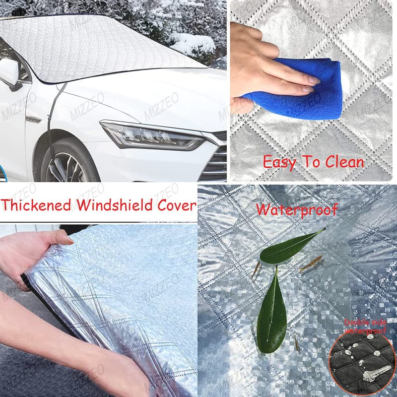 MIZZEO Foldable Car Windshield Sun Shade - Blocks UV Rays Sun Visor Protector (142x92) cm Compatible with Kia Sonet - Image 4