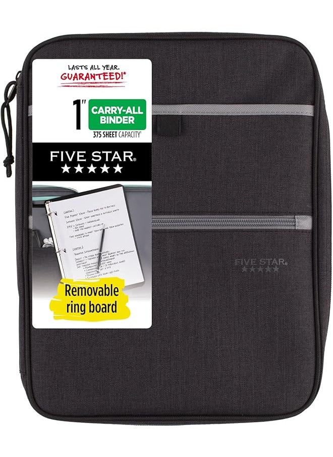 Zipper Binder 1 Inch 3 Ring Binder Carry All With Internal Pockets And Dividers 375 Total Sheet Capacity Heathered Black Gray 29092It8 - pzsku/ZB2D990DB0F499AFCF134Z/45/_/1722499809/8e344c57-2abe-4489-8d18-af6b86270c70