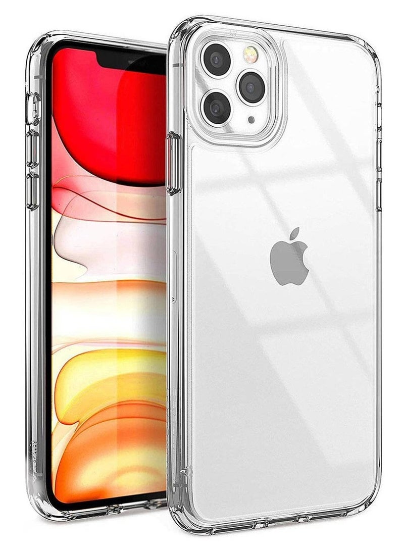 غطاء خلفي ناعم من مادة TPU شفاف لهاتف آيفون 11 برو ماكس من السيليكون الشفاف - Image 1
