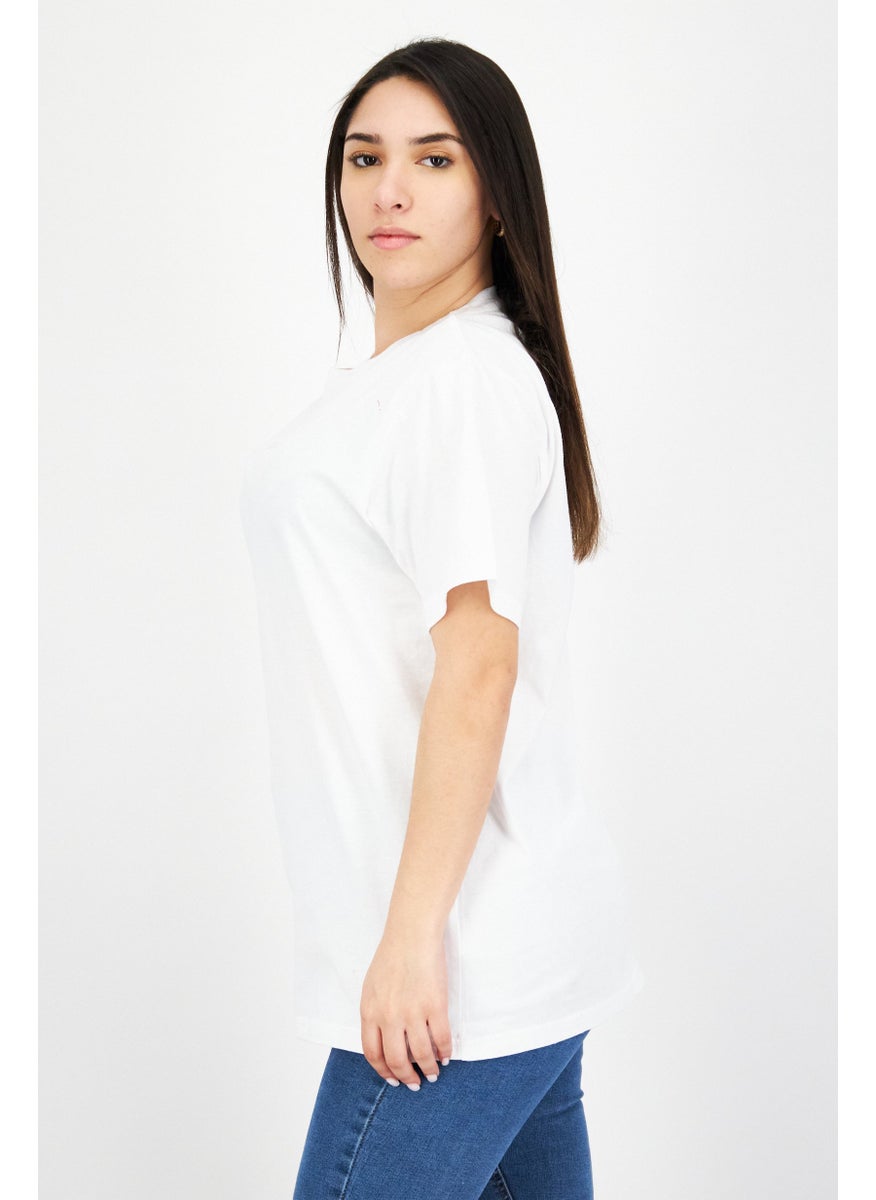 Ellesse - Women Oversize Crew Neck Fit Short Sleeve T-Shirt, White - Image 1