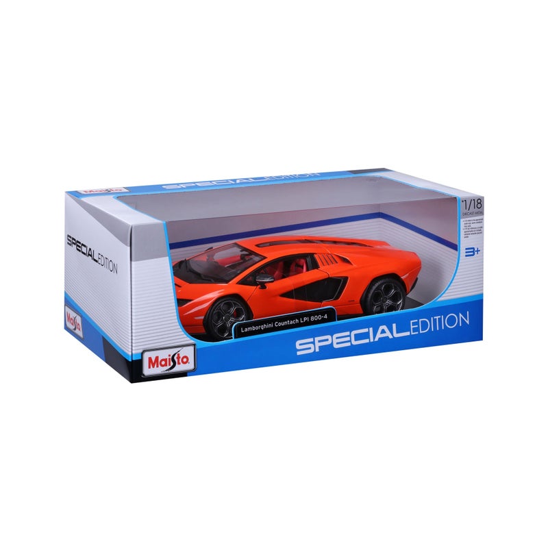 Maisto Special Edition Lamborghini Countach LPI 800-4 Die-cast Car (1:18, Orange) - Image 1