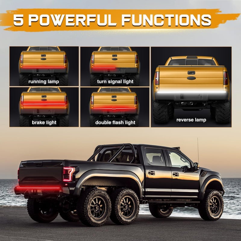Niking Auto 60 Inch LED Truck Tailgate Light Strip - Quad Row Bed Tail Light with 5 Functions - Image 2