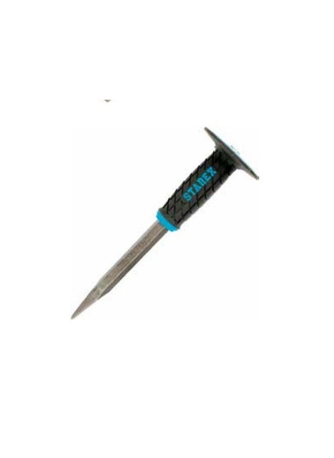 ستار إكس - Starex Chisel Stoneing 10 بوصة (250 مم) × 18 مم لمسة نهائية رملية مدببة CRV قبضة رمادية - Image 1