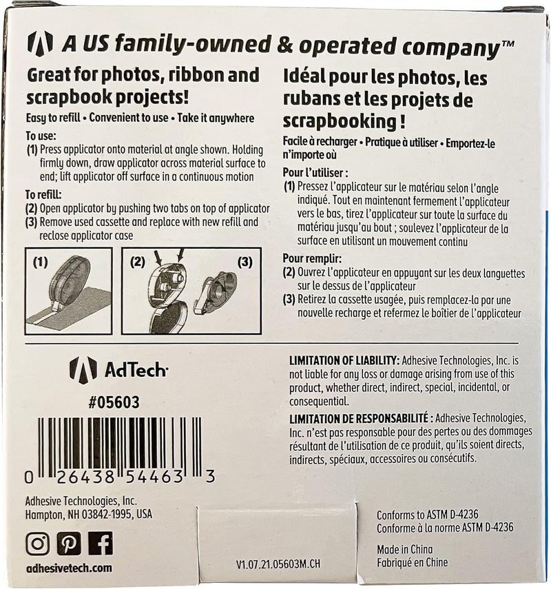 Adtech Glue Runner For Scrapbooking Supplies, case pack, Clear 4 Count (Pack of 12) cartridges,05603-CASE - Image 4