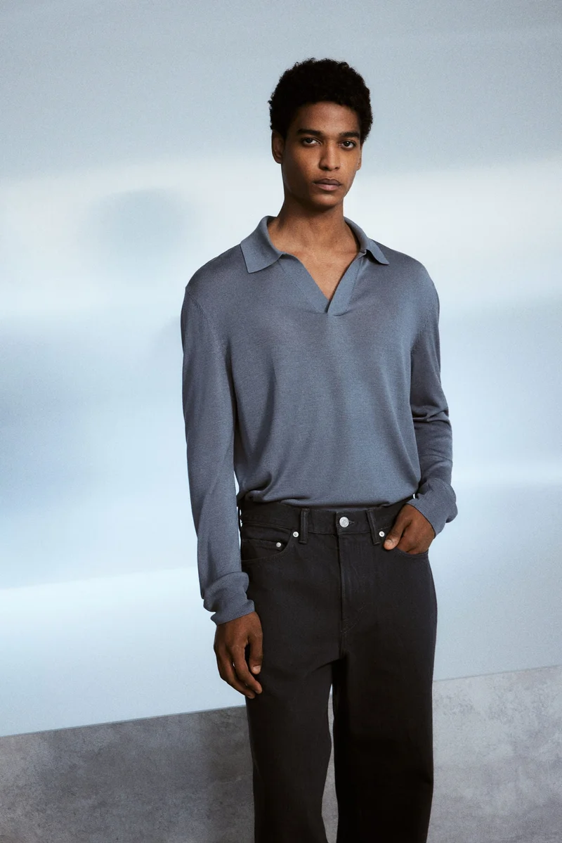 اتش اند ام Regular Fit Fine-knit polo shirt